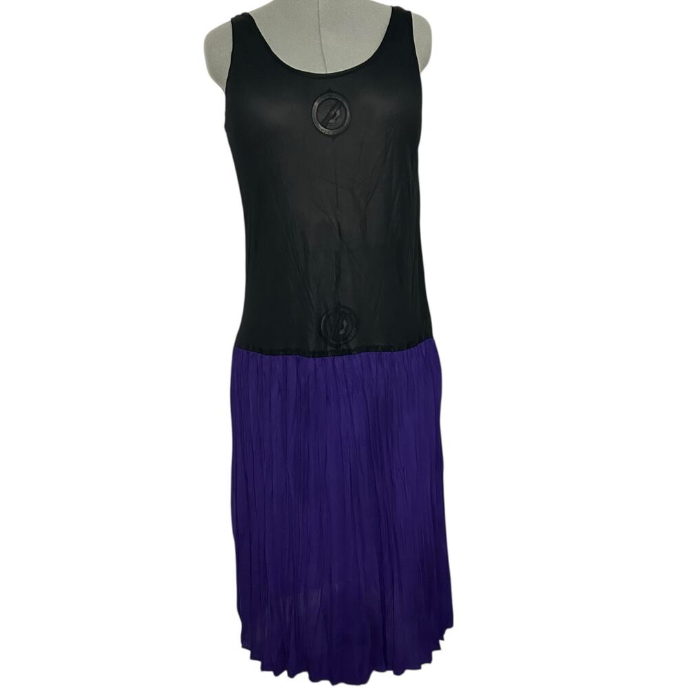 Vintage Black Slip with Purple Skirt Size 12P